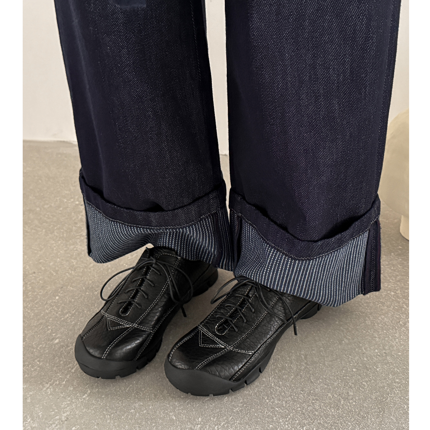 厚底休闲系带小皮鞋英伦风德训鞋