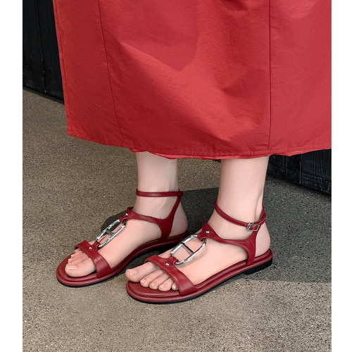 平底舒适凉鞋女夏气质罗马鞋