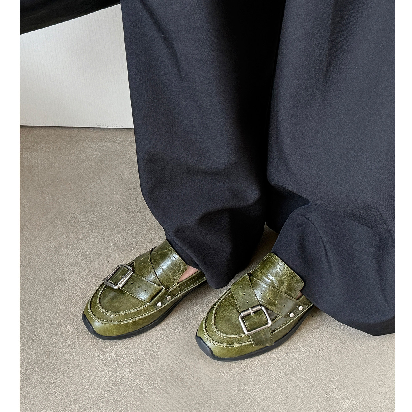 Kmeizu小众乐福鞋女新款休闲小皮鞋皮带扣圆头一脚蹬英式平底单鞋,女鞋,乐福鞋（豆豆鞋）,淘宝优惠券,粉丝福利购,淘宝优惠卷