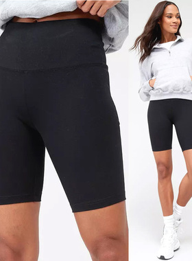 Ve家英单200 220斤大码女88棉黑色运动休闲收腹打底短裤Y123包邮