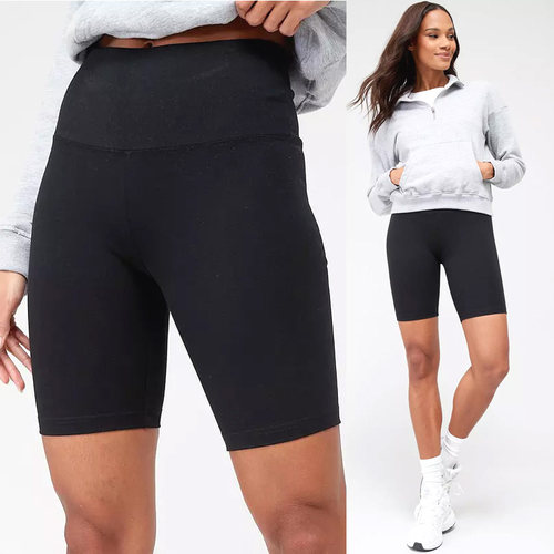 Ve家英单200 220斤大码女88棉黑色运动休闲收腹打底短裤Y123包邮