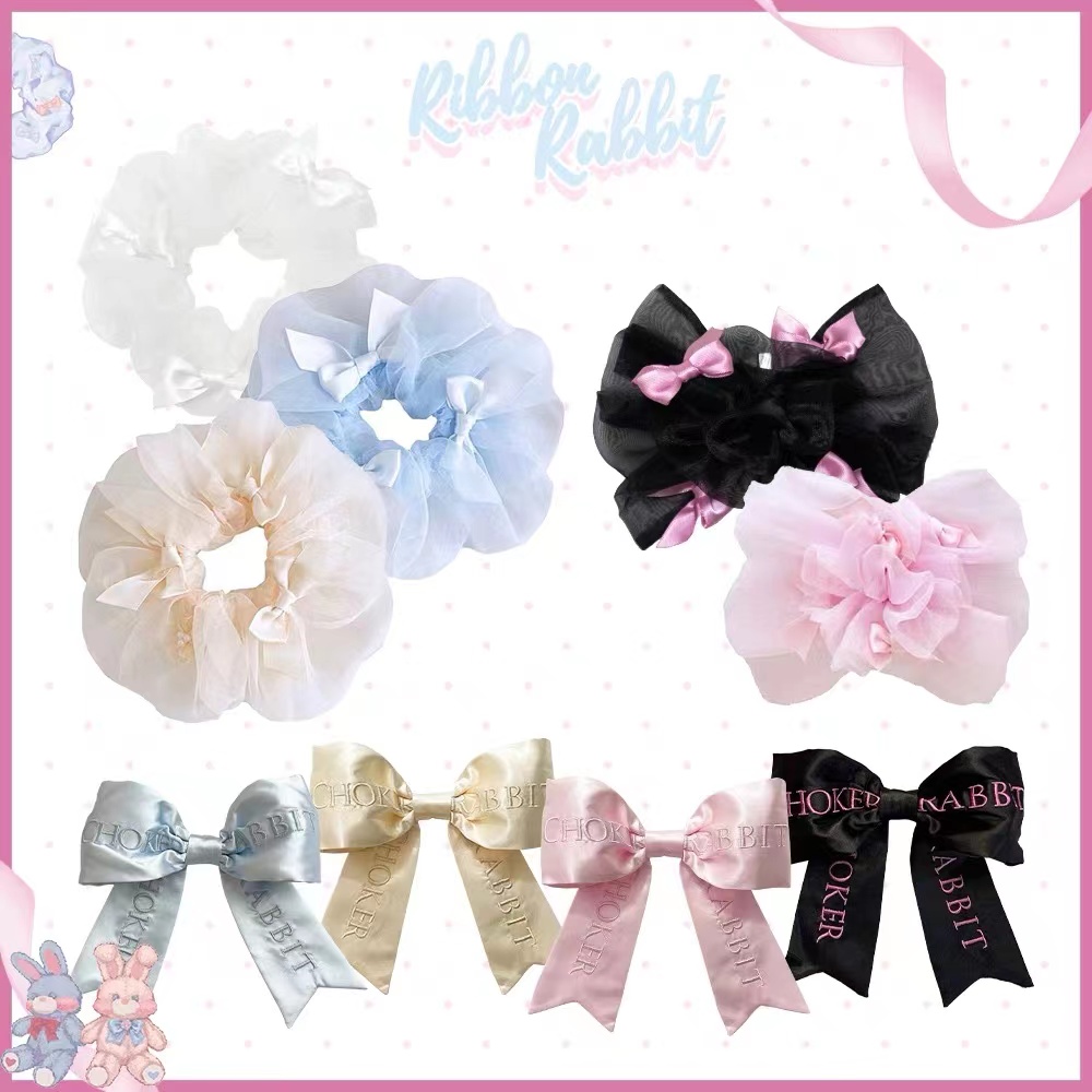 cr原创瑞本兔小物可爱lolita配件胸前蝴蝶结 绶带