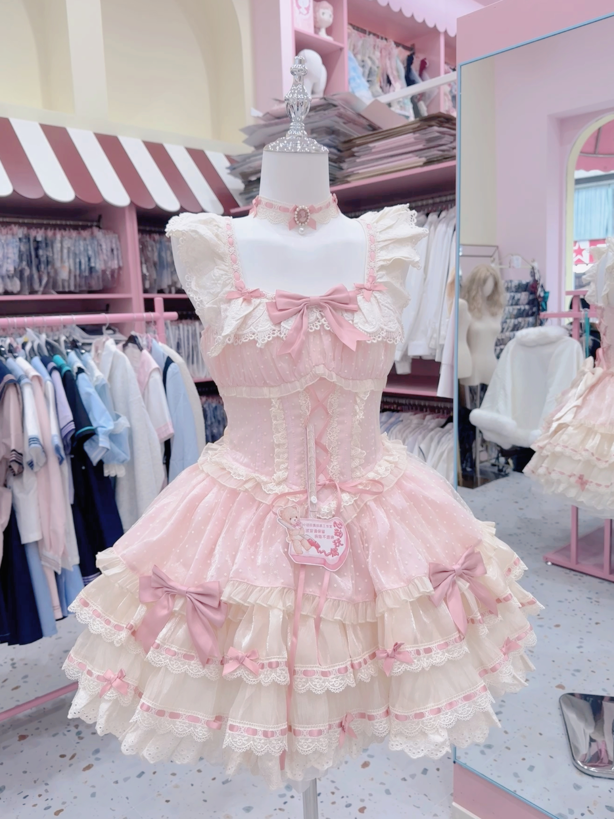 实体店现货小芙蝶心动玩偶原创芭蕾风蛋糕裙连衣裙Lolita甜美