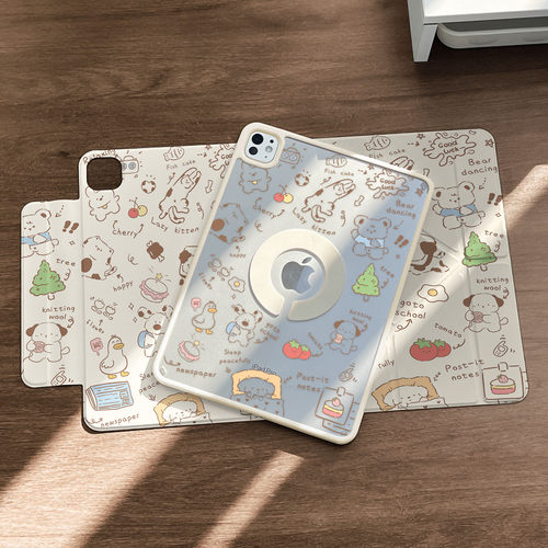 720旋转ipad磁吸保护壳防弯彩绘