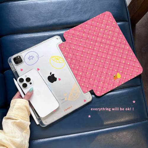 ipad全包透明带笔槽防摔保护壳