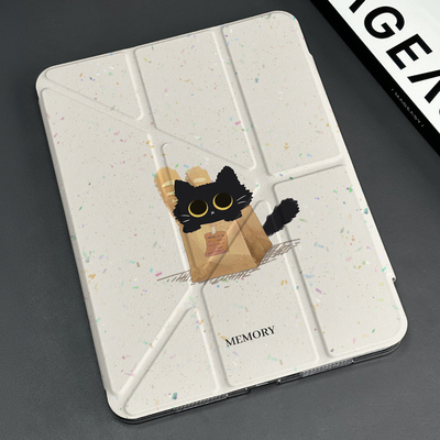 透明防弯ipad轻薄y折保护套