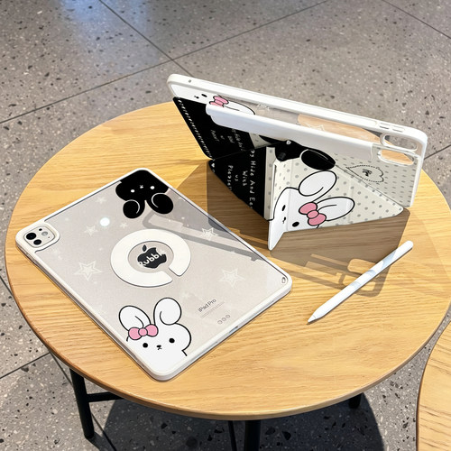 ipad保护壳磁吸拆分旋转全包可爱