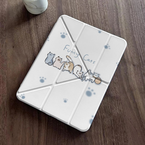 y折多角度ipad透明防弯保护壳