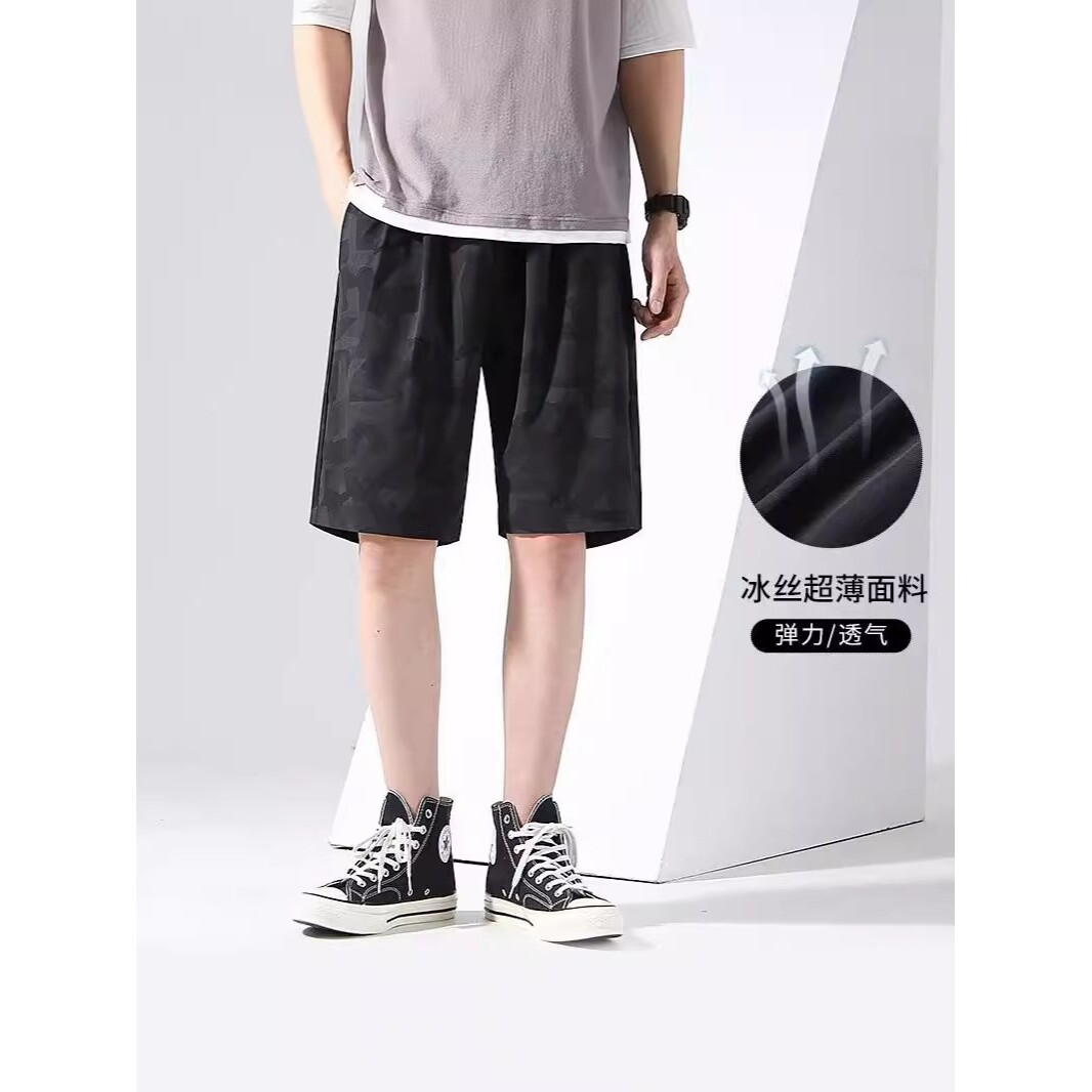 短裤男款夏短裤男夏季大码五分裤休闲运动宽松迷彩裤子透气速干沙