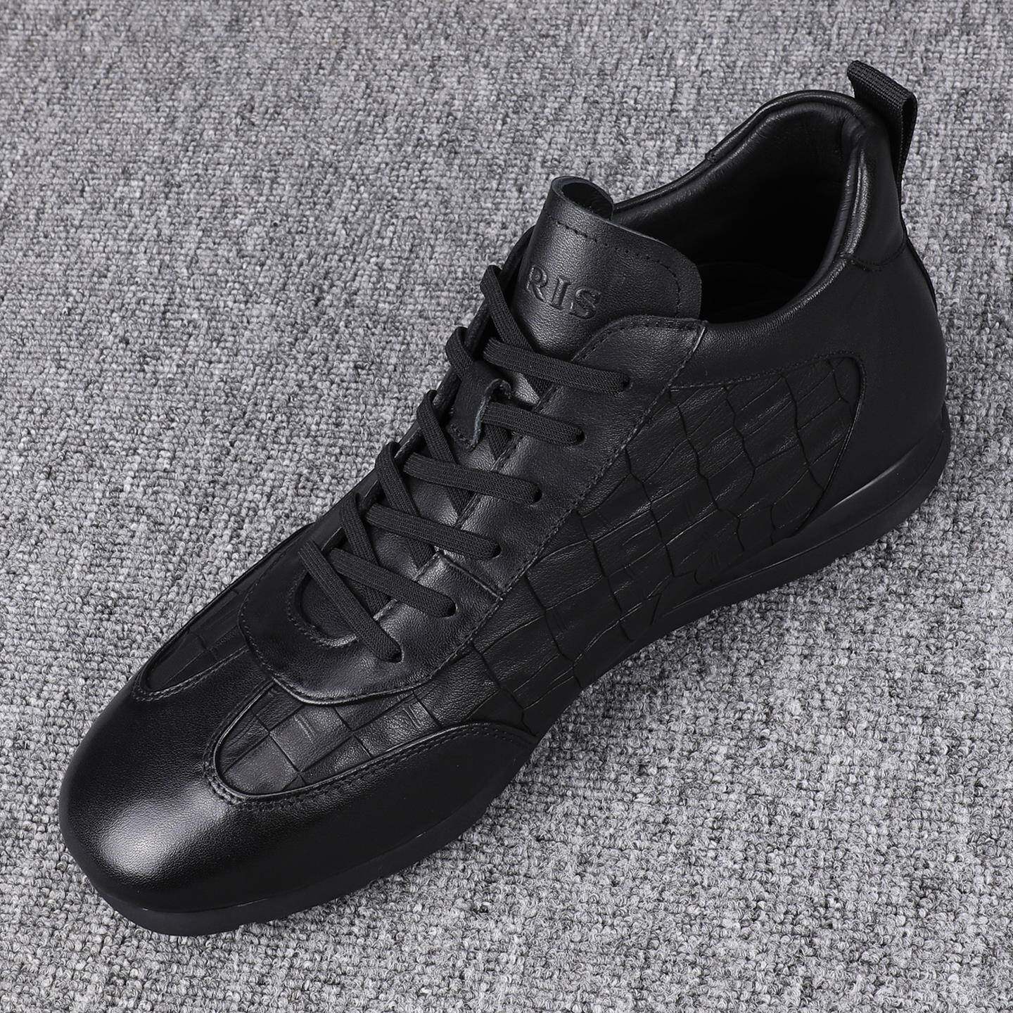 真皮高帮板鞋男款系带时尚拼接中邦皮鞋男冬季保暖棉鞋百搭休闲鞋