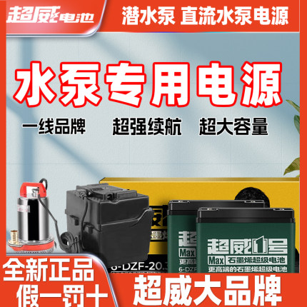 水泵专用电池直流潜水泵超威电瓶电动抽水机家用浇菜抽水泵12v