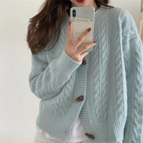 womenclothes日系牛角扣
