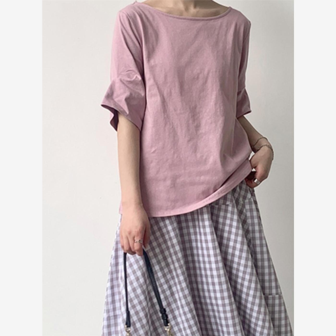韩版夏季新品青春圆领白