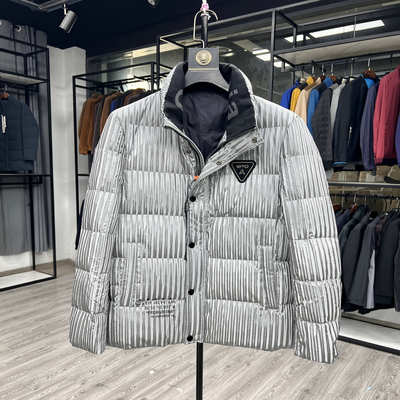 男士立领羽绒服科技涂层立领简约短款秋冬季鸭绒外套防风保暖外衣