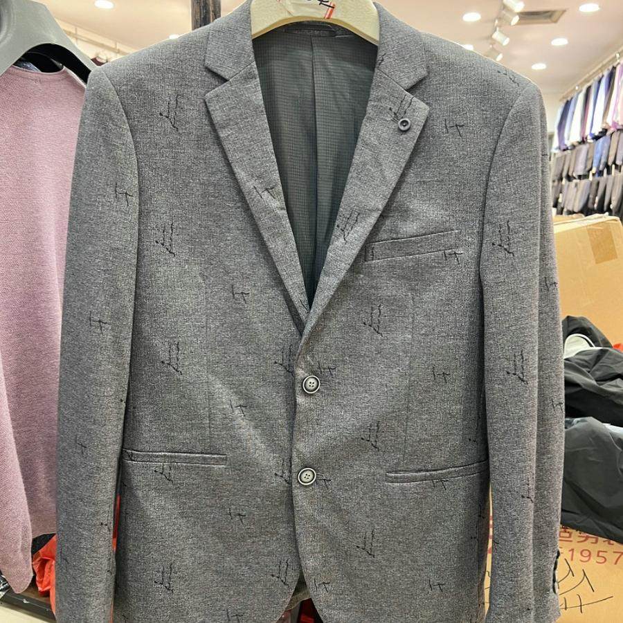 休闲单西服男士春装韩版修身时尚青年两粒扣显瘦西装外套爸爸装