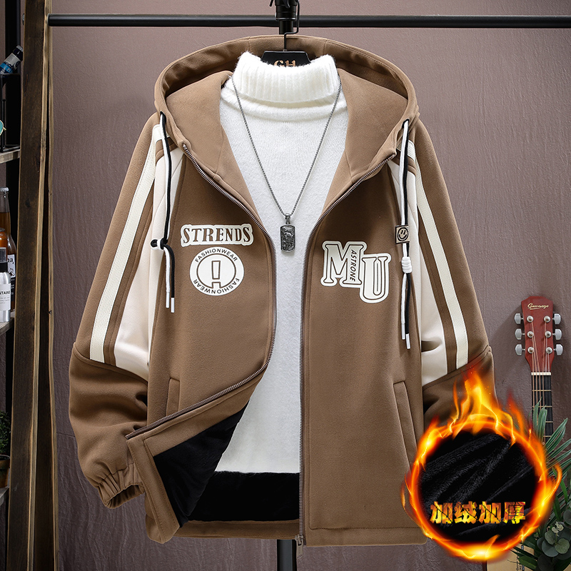 冬季13青少年加绒加厚棒球服棉衣