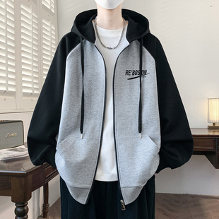 13初中学生卫衣开衫春季12-16岁青少年大童14男孩运动棒球服外套