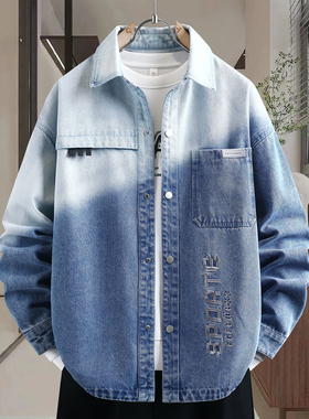 13青少年春季潮流宽松牛仔外套14岁男孩初高中学生15大童牛子夹克