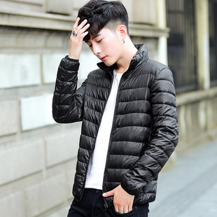 秋冬季潮流薄款羽绒服13男孩初中学生15岁大童14初冬保暖轻薄外套