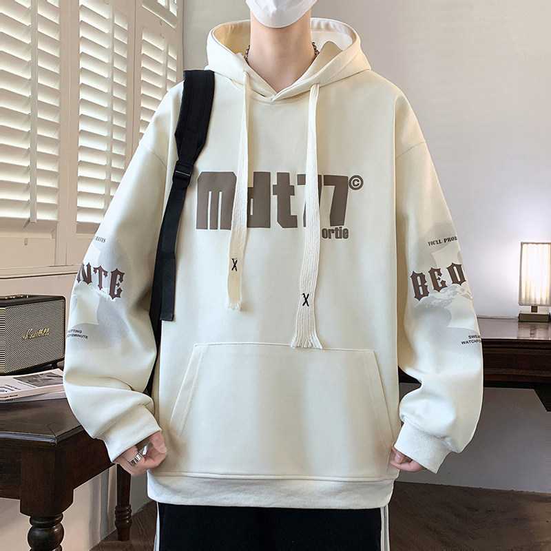 秋季13青少年潮流连帽卫衣12岁男孩初中学生14帅气15大童长袖T恤