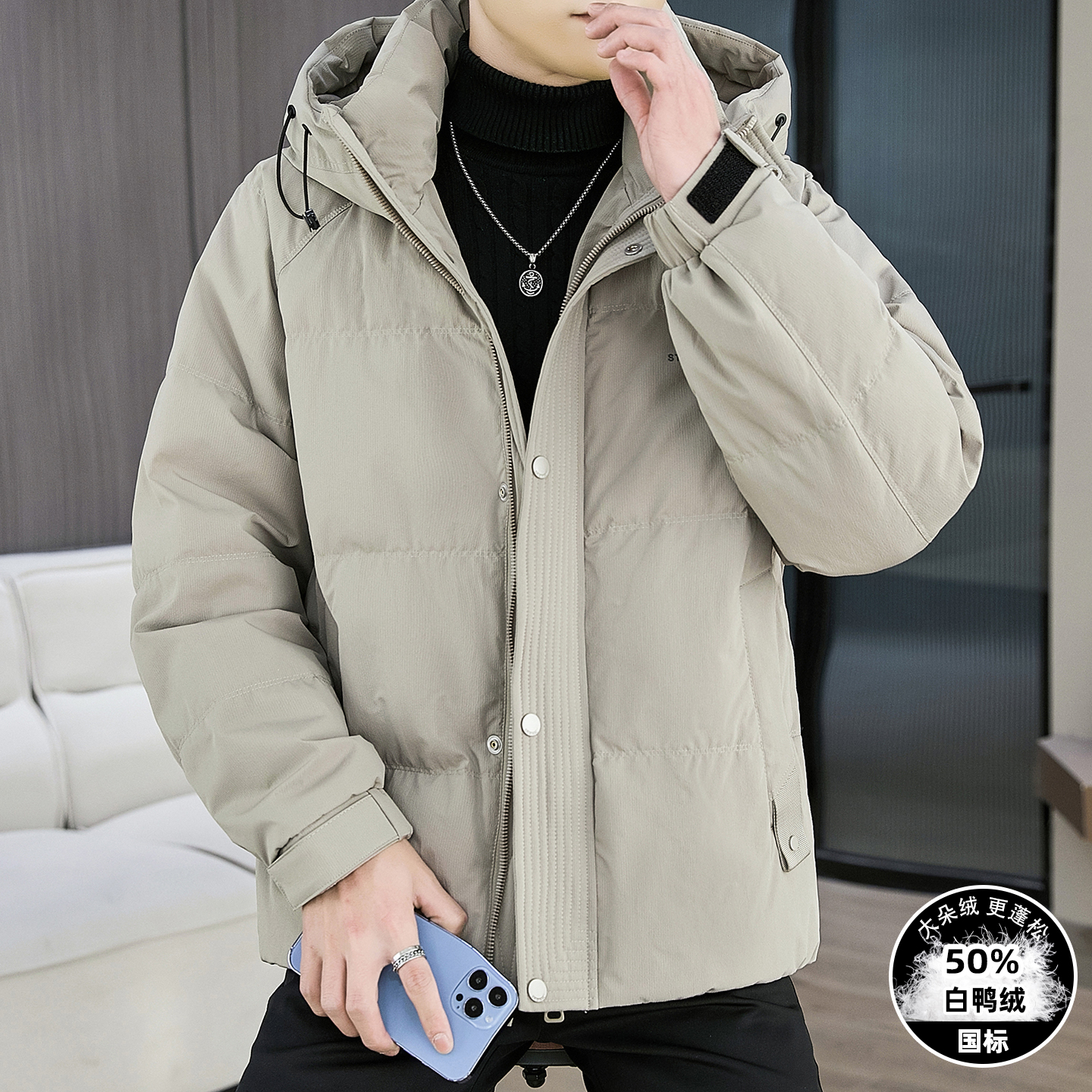 冬季13青少年潮流宽松羽绒服外套