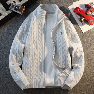 春秋款潮流宽松毛衣开衫13男孩初中学生14岁青少年15大童针织外套