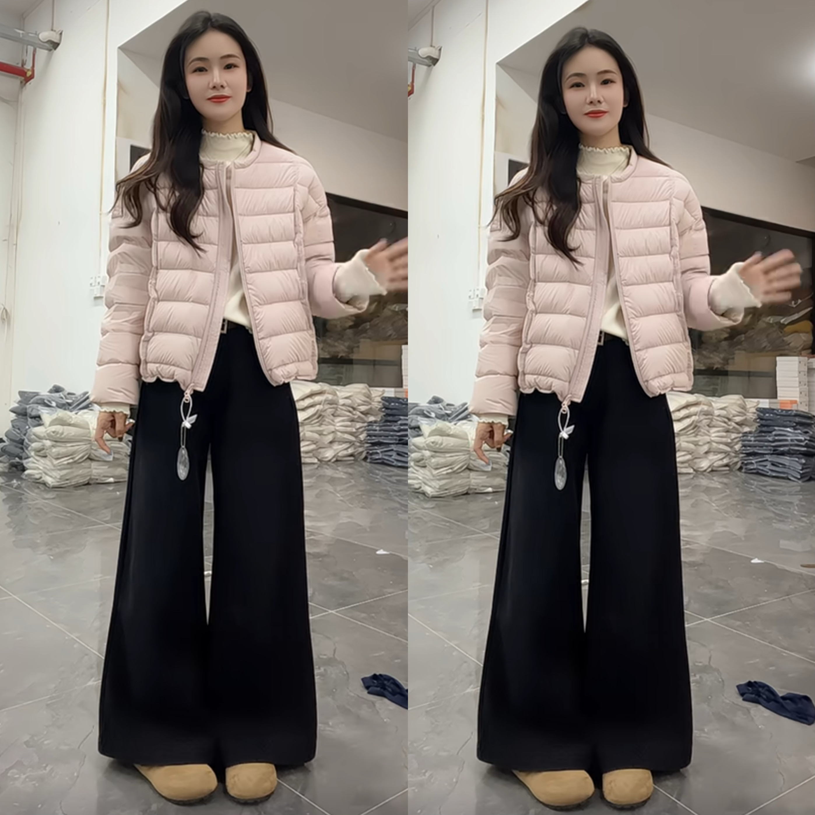 黄色短款羽绒服女2025冬季新款小个子加厚保暖白鸭绒面包服外套潮