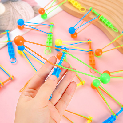 儿童玩具手摇双碰球塑料碰碰球经典怀旧休闲玩具幼儿园礼品地摊