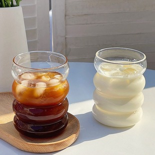 牛奶杯 ins风水果茶高硼硅玻璃杯冷饮果汁饮品高颜值家用喝水夏季