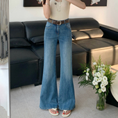 女长裤 高腰百搭显瘦微喇牛仔裤 子65851 新款 2026春季