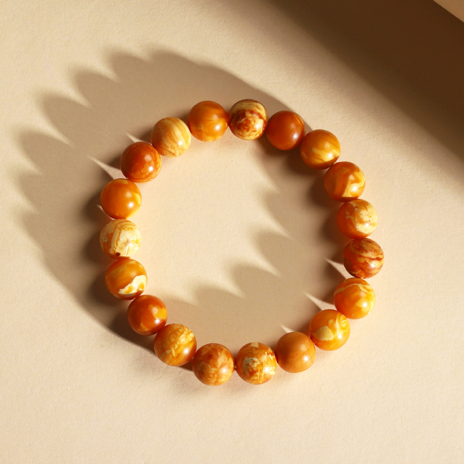 兴兴家 毕业级天然妖花老蜡手串10mm单圈手链古董老蜜蜡 高品收藏