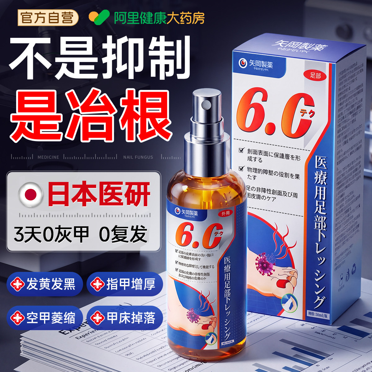 医用灰指甲修复抑菌液增厚长脱甲膏非冰醋酸涂剂生专用修甲刀空