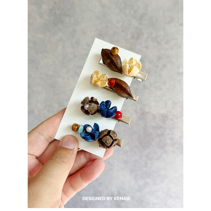 发夹发卡发饰diy花环个性手工材料植物刘海材果实沙龙新中式文创