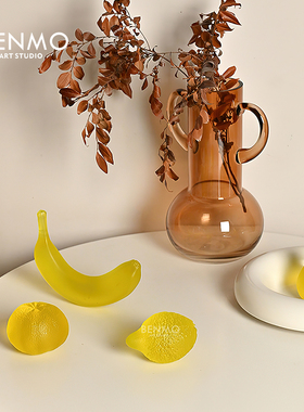 摆件样板间摆件本墨琉璃简约