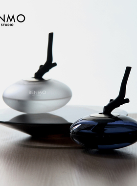 香薰样板间摆件本墨玻璃简约