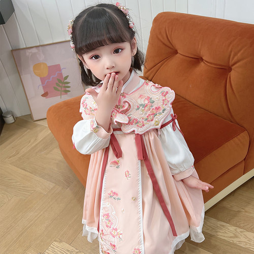 汉服女童春秋宝宝周岁唐装中国