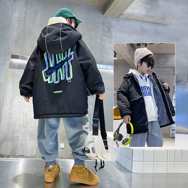 兔毛内里派克服夹棉棉加厚