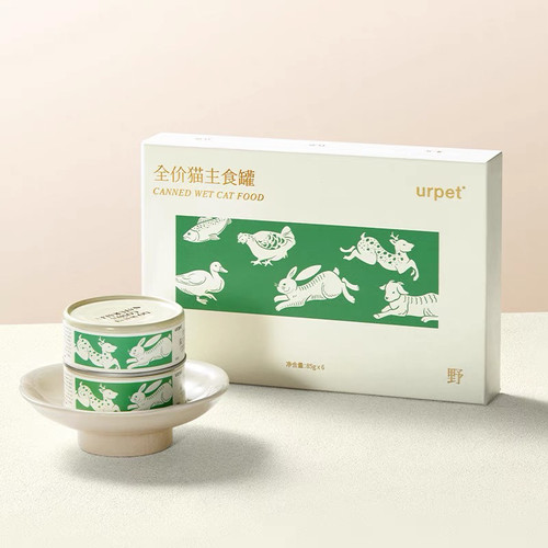 urpet旷野系列全价猫主食罐头成幼猫咪营养滋补鸡肉牛肉主食罐85g