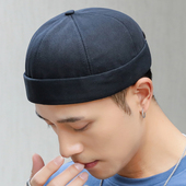 时尚 地主帽男瓜皮帽男士 秋季 潮嘻哈西瓜帽遮阳帽无沿百搭秋天帽子