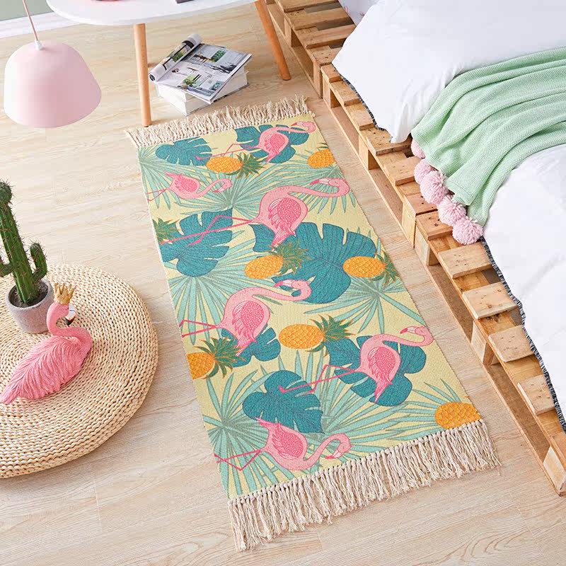 北欧ins夏天床边毯床前卧室棉麻编织地毯家用客厅流苏地垫可机洗|ruв категории домашний ткань, мат - от Buy2taobao.com для оказания профессиональной услуги покупки агента Taobao