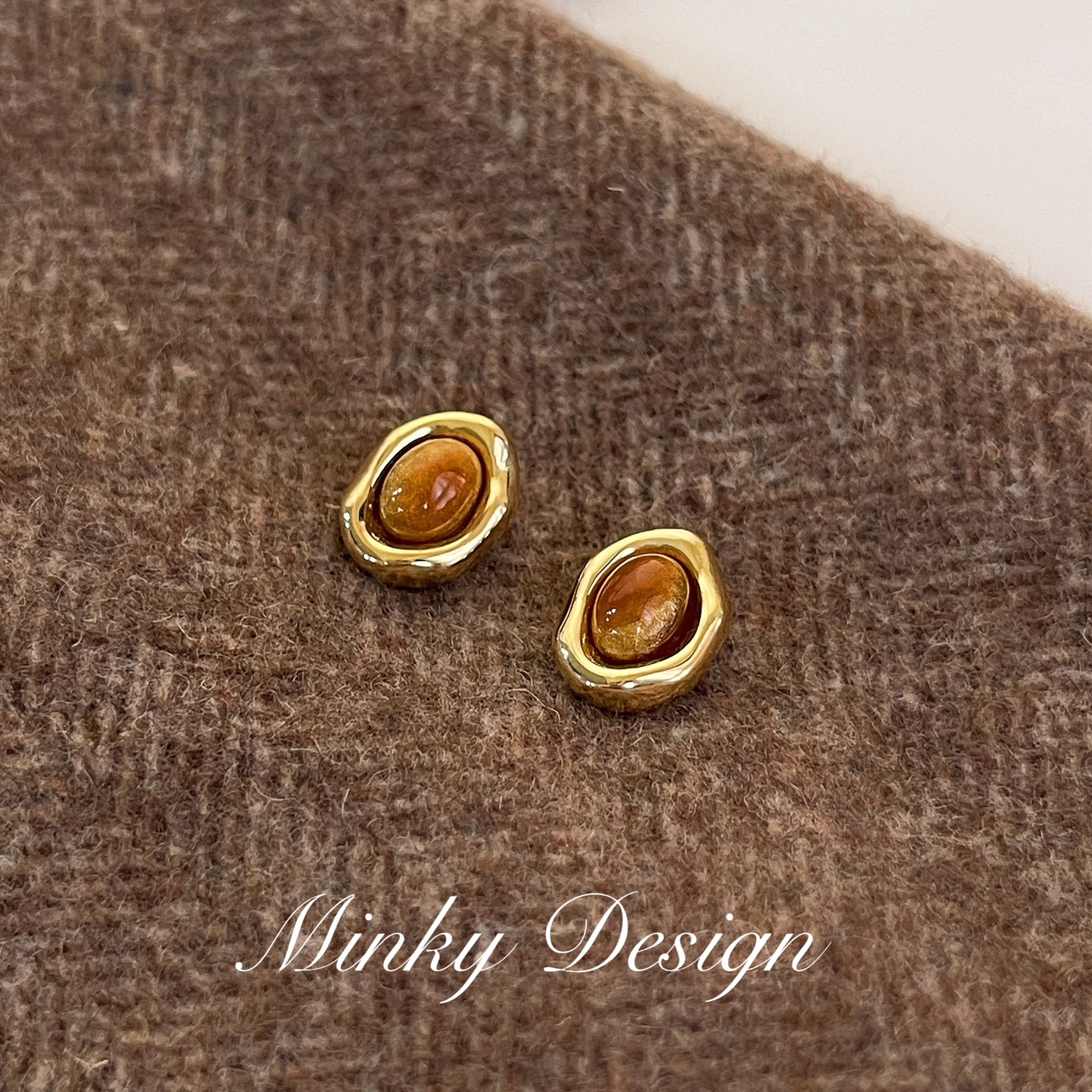 虎眼石轻奢高级感蚊香盘秋冬耳夹