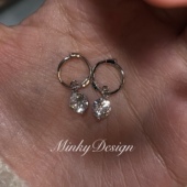 「微甜初见」爆闪 日常百搭多锆石蚊香盘耳夹女耳钉耳饰耳环耳圈