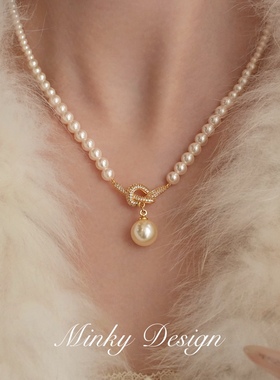 「秀珠小姐」气质百搭珍珠项链女款精致颈链简约日常设计感锁骨链