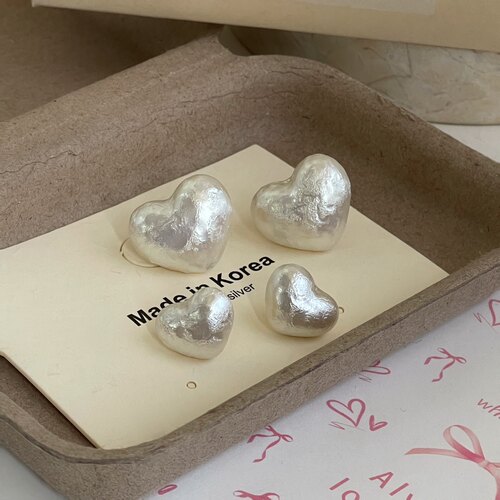 「雪花爱心」可爱爱心耳饰蚊香盘耳夹女无耳洞精致气质款百搭耳钉