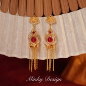 「十里红妆」绝美原创～凤冠霞帔秀禾耳环蚊香盘耳夹新中式 女结婚