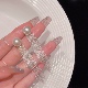 「白雪公主」白色珍珠流苏耳钉优雅耳饰蚊香盘耳夹无耳洞女显脸小