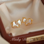 「追风小马」绝美耳钉可爱精致小马耳夹蚊香盘耳夹无耳洞耳环耳饰