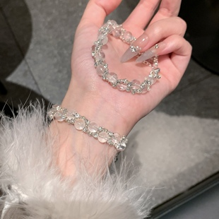 「许愿星河」清冷感小众白水晶手链串珠高级感新中式手饰百搭女