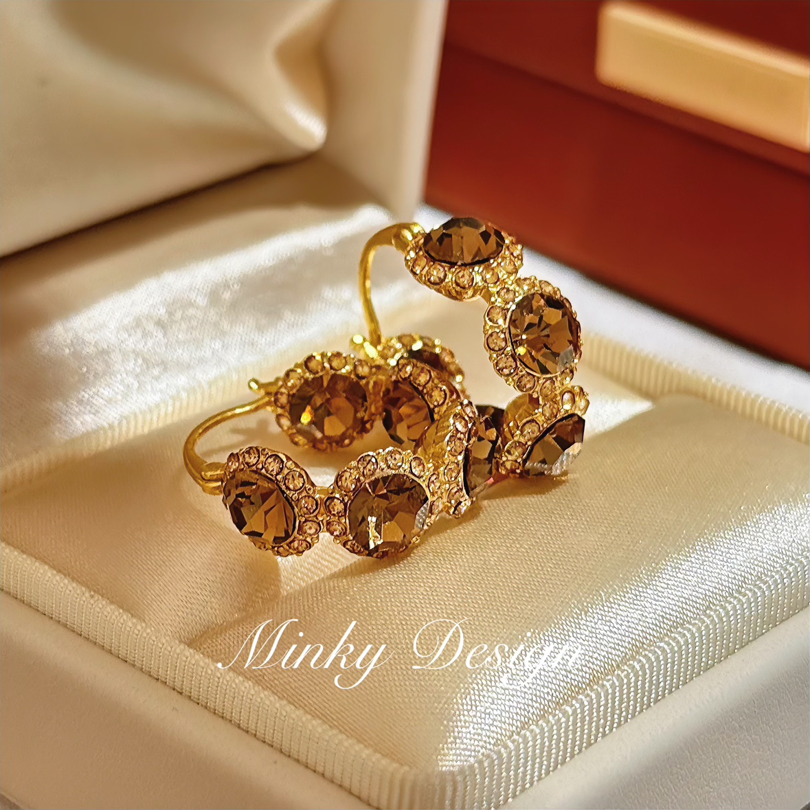 「枫糖酒酿」设计感耳夹无耳洞女轻奢蚊香盘耳夹耳钉复古耳环耳饰