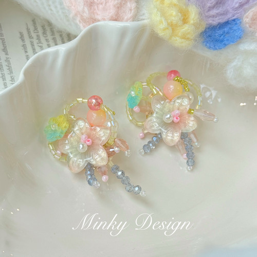 「绿野仙踪」多巴胺彩色耳饰女蚊香盘耳夹无耳洞耳钉春夏新款耳环